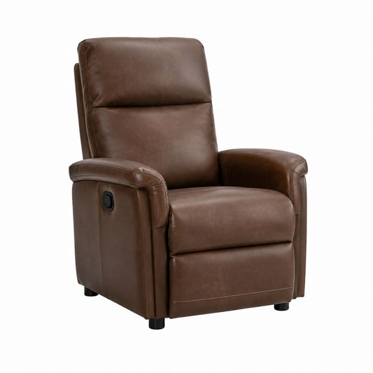 Fauteuil relax inclinable manuel brun en polyuréthane 86 x 95 x 102 cm